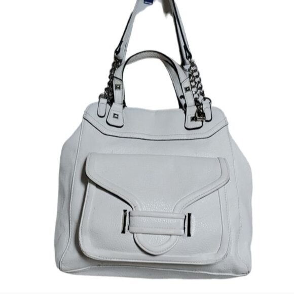 Jessica Simpson Bag White Shoulder Handbag Satchel Vegan Leather Women's WOMAN'S - Picture 2 of 16